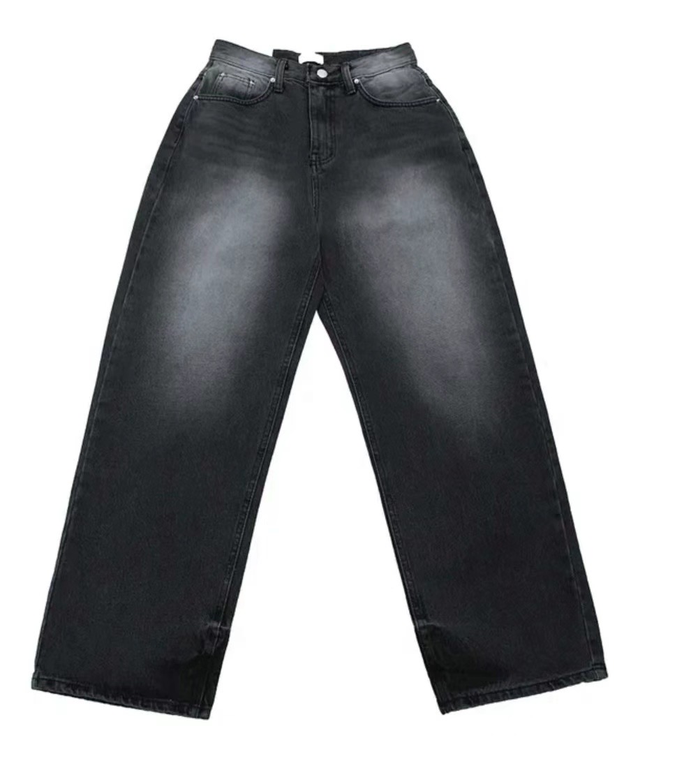 JJIM韓國直郵東大門實拍女裝新品休閑24春夏職業推薦牛仔褲JJIM牛仔褲圖色1