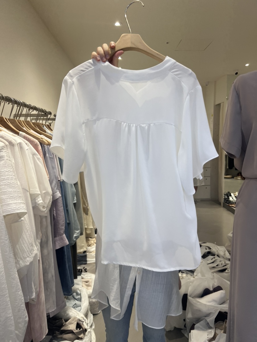 MATIERE直郵韓國代購女裝新款24春夏職業真品休閑襯衫蕾絲衫MATIERE襯衫/蕾絲衫