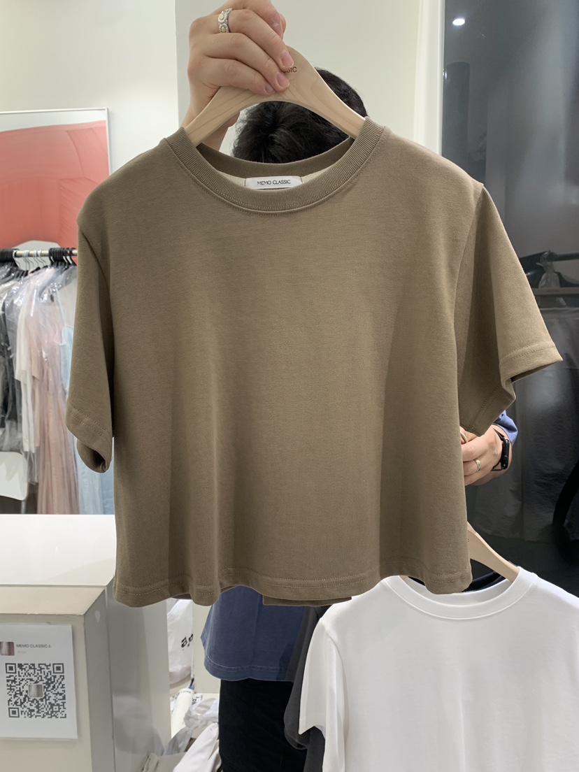 MEMO CLASSIC韓國直郵女裝新品24春夏職業真品時尚熱賣T恤MEMO CLASSICT恤圖色2