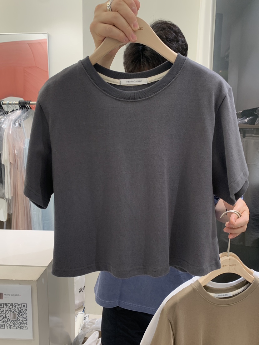 MEMO CLASSIC韓國直郵女裝新品24春夏職業真品時尚熱賣T恤MEMO CLASSICT恤圖色3