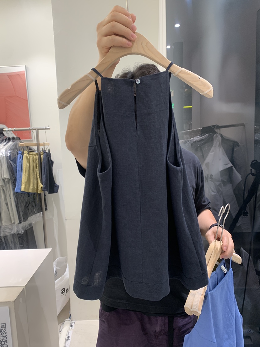 MEMO CLASSIC韓國直郵女裝新品24春夏推薦職業吊帶背心亞麻MEMO CLASSIC吊帶/背心