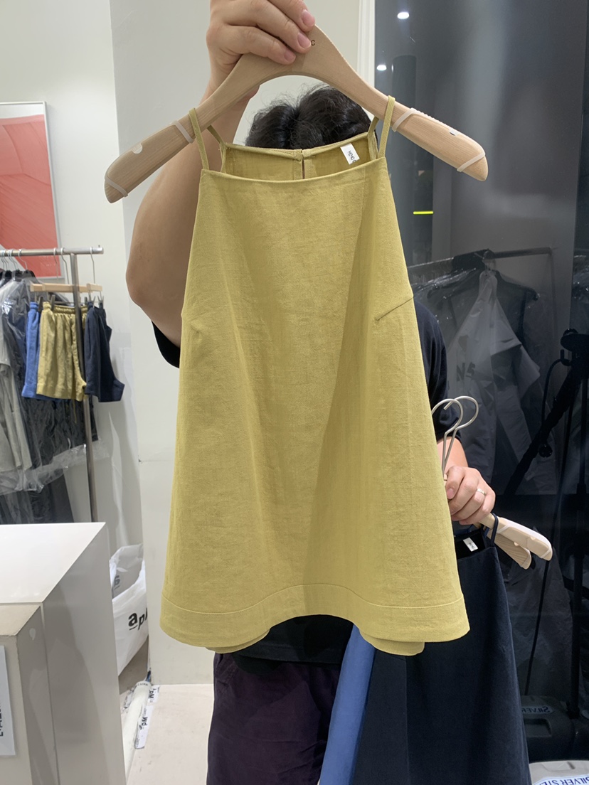 MEMO CLASSIC韓國直郵女裝新品24春夏推薦職業吊帶背心亞麻MEMO CLASSIC吊帶/背心圖色2