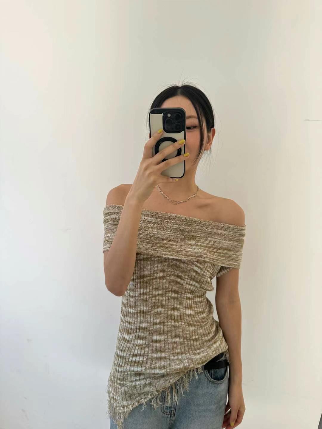 OVERFLOW韓國直郵東大門實拍女裝新品職業時尚推薦真品針織衫OVERFLOW針織衫