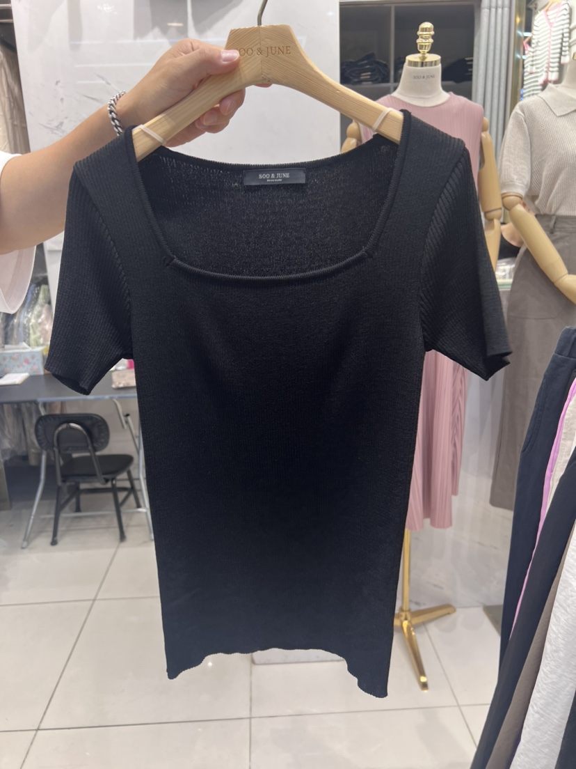 SOO JUNE直郵韓國代購女裝新款推薦熱賣職業真品針織衫羅紋SOO JUNE針織衫圖色3