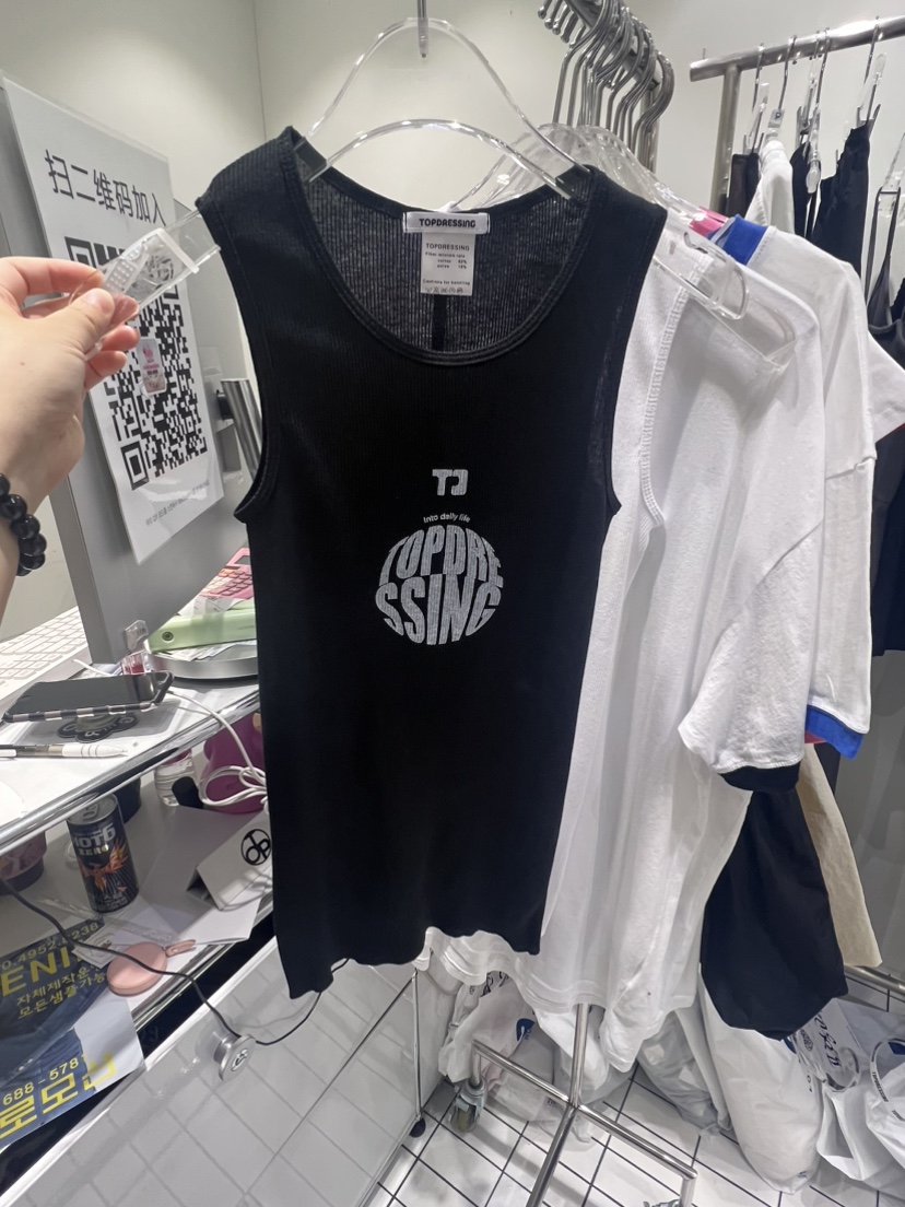 TOPDRESSING韓國直郵東大門實拍女裝新款休閑推薦24春夏吊帶背心THE BRUNCH吊帶/背心圖色2
