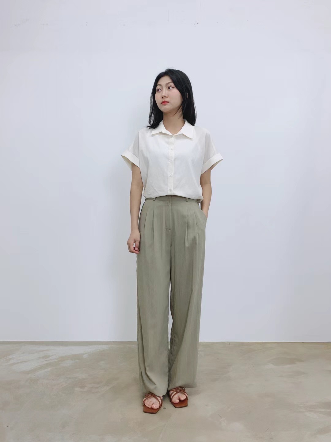 VOLANT韓國直郵女裝新品休閑真品人氣時尚熱賣職業正裝褲西褲POLLEN正裝褲/西褲