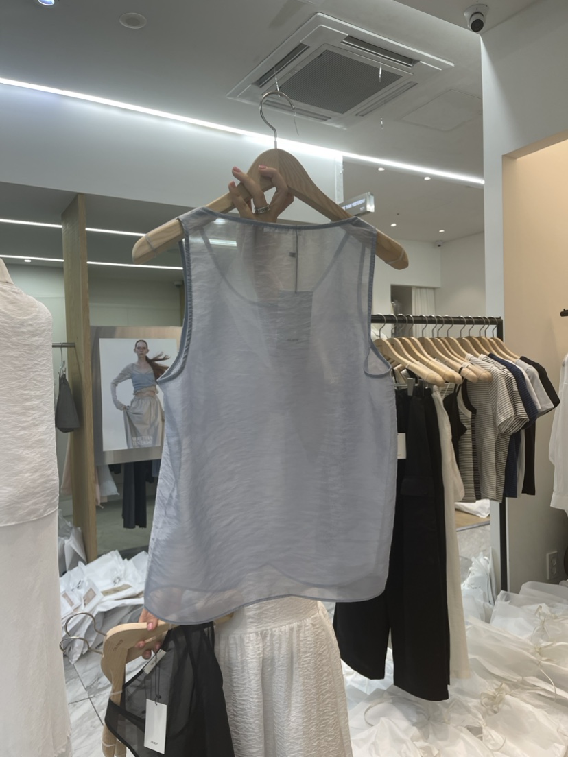 OBJECT韓國直郵東大門代購女裝新款24春夏推薦休閑吊帶背心OBJECT吊帶/背心