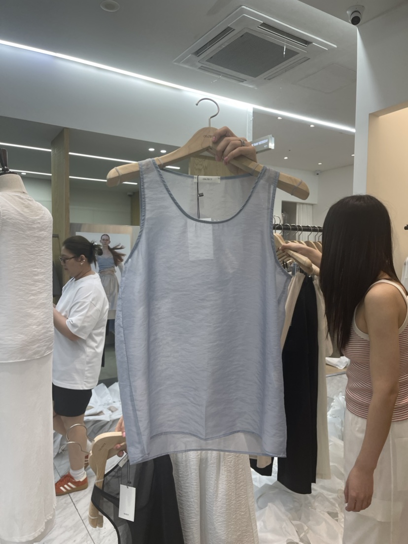 OBJECT韓國直郵東大門代購女裝新款24春夏推薦休閑吊帶背心OBJECT吊帶/背心圖色2