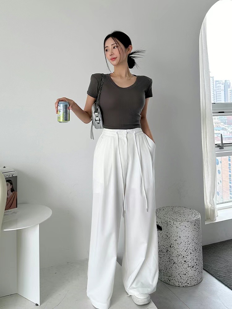 ADD-OT韓國直郵東大門實拍女裝新品休閑24春夏真品休閑褲ADD-OT休閑褲