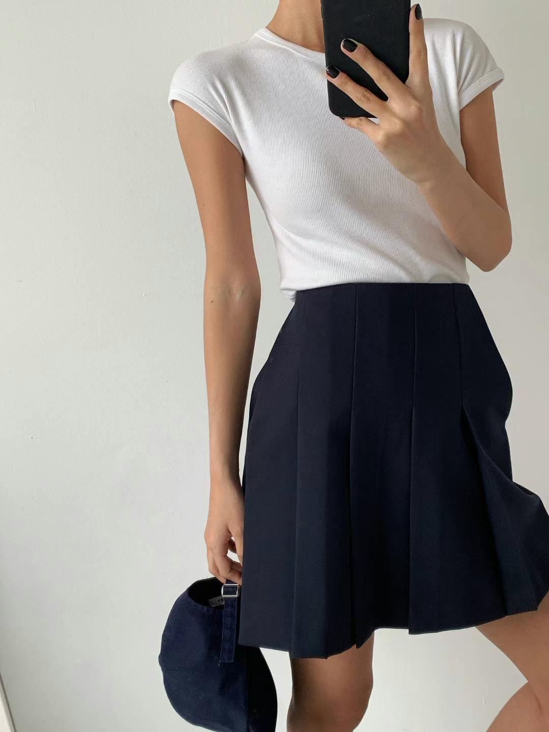 HITDAR韓國直郵女裝新品24春夏時尚真品熱賣推薦裙褲百褶HITDAR裙褲圖色2
