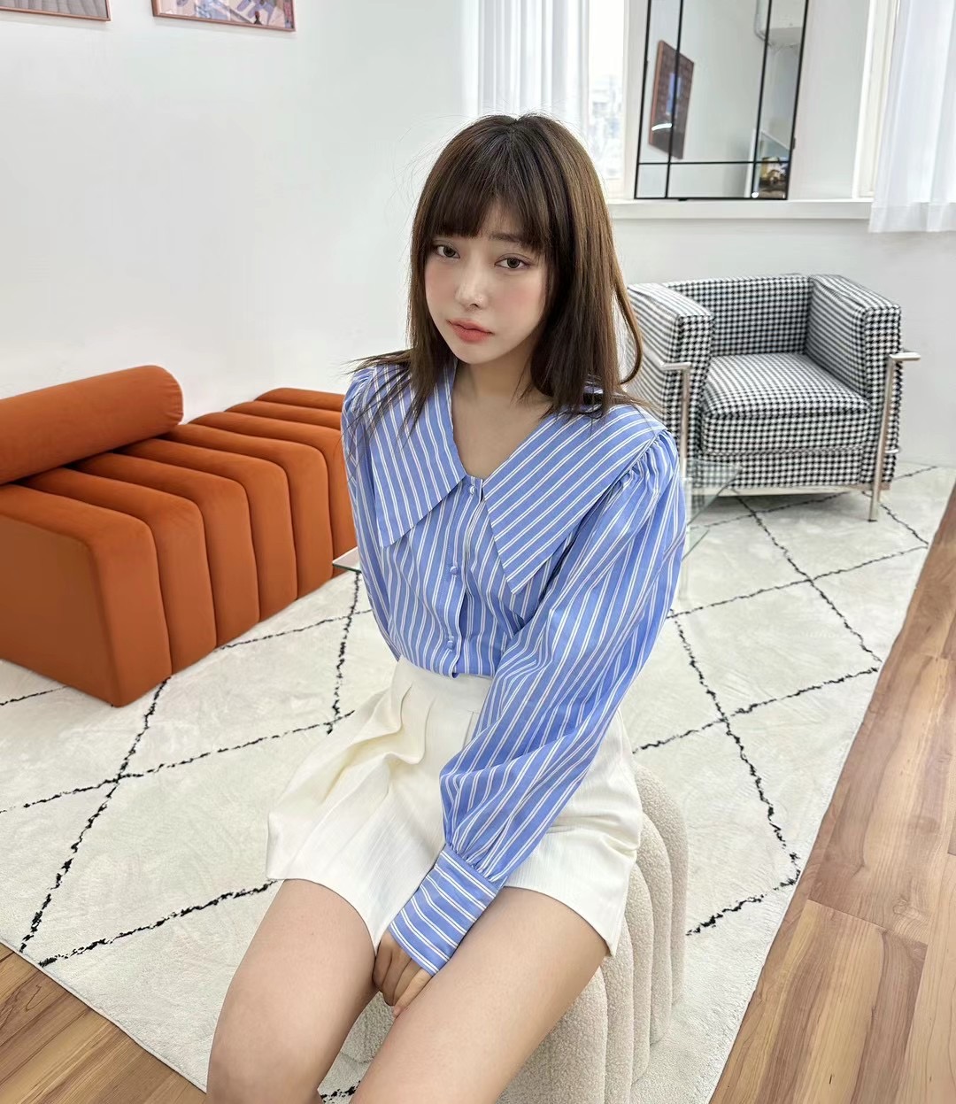 MAYFLOWER韓國直郵女裝新款休閑24春夏職業真品襯衫蕾絲衫MAYFLOWER襯衫/蕾絲衫圖色2