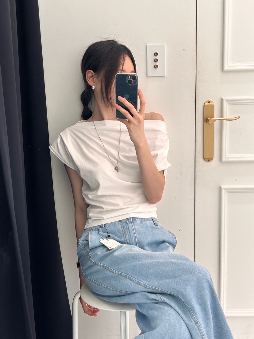 ME MO直郵韓國代購女裝新品熱賣人氣休閑24春夏時尚職業T恤ME MOT恤