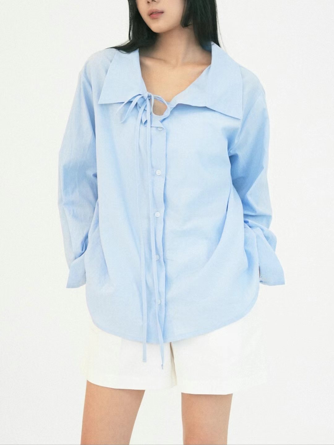 PRORSUM韓國直郵女裝新款熱賣真品時尚24春夏職業襯衫蕾絲衫PRORSUM襯衫/蕾絲衫圖色1