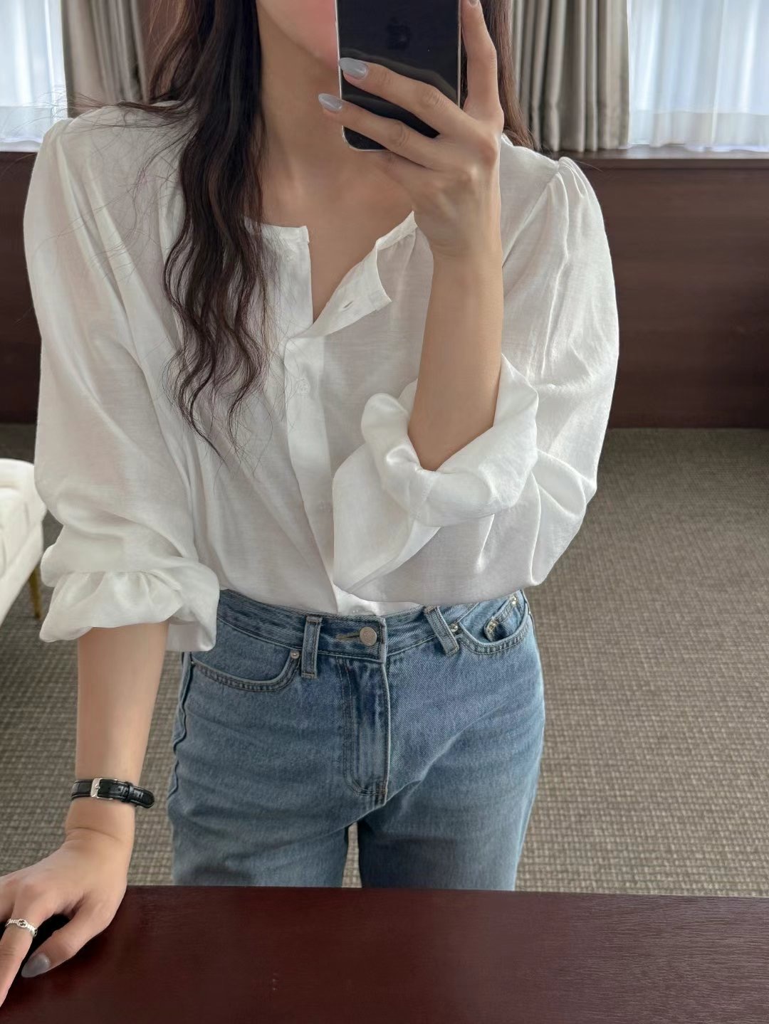 PRORSUM韓國直郵女裝新款24春夏熱賣人氣襯衫蕾絲衫兩面可穿PRORSUM襯衫/蕾絲衫