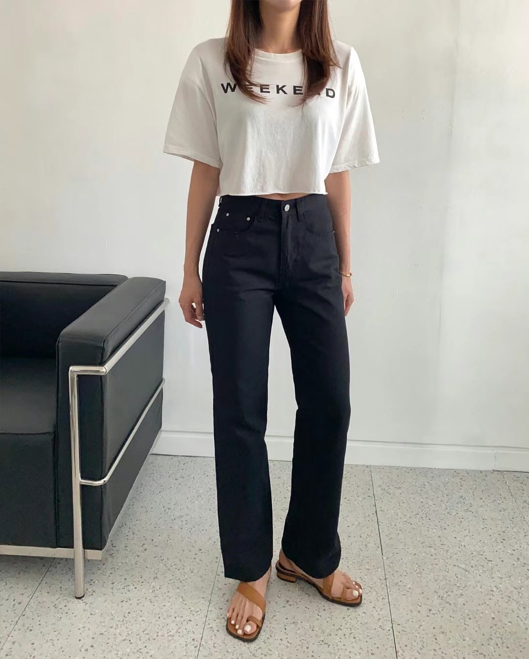 SELECT直郵韓國代購女裝新款人氣推薦時尚職業真品休閑牛仔褲MY YOUNG兩件起牛仔褲圖色2