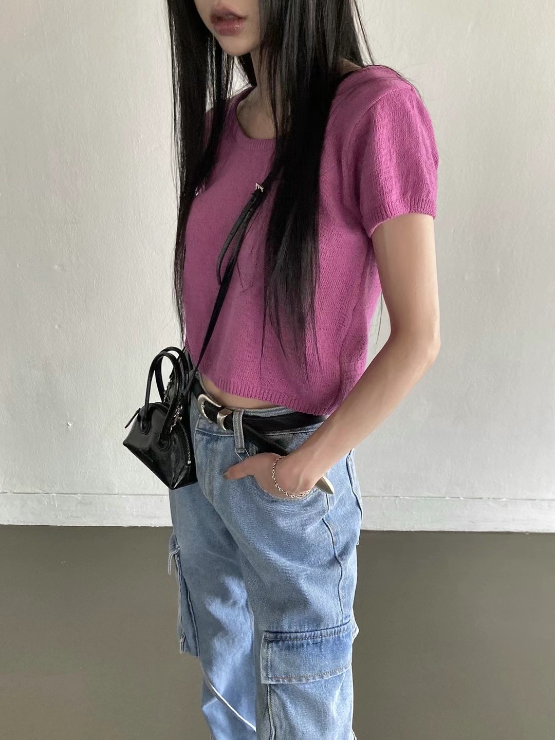 UNSANE直郵韓國代購女裝新款24春夏推薦時尚人氣真品職業T恤UNSANET恤