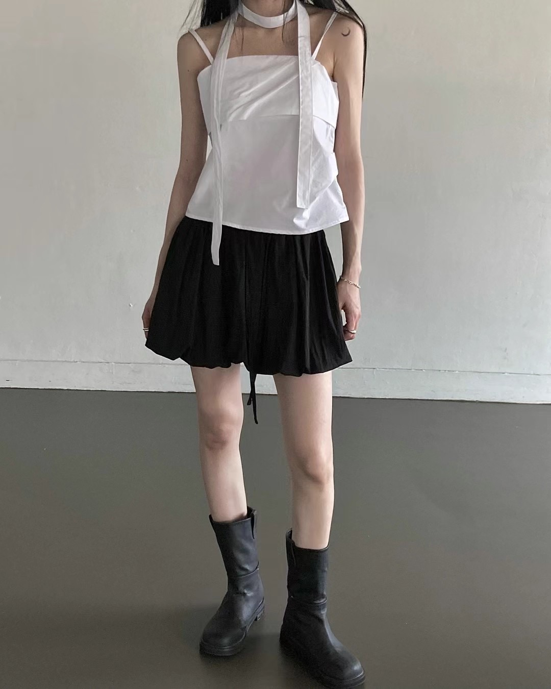 UNSANE韓國直郵東大門實拍女裝新款24春夏職業休閑真品短裙UNSANE短裙
