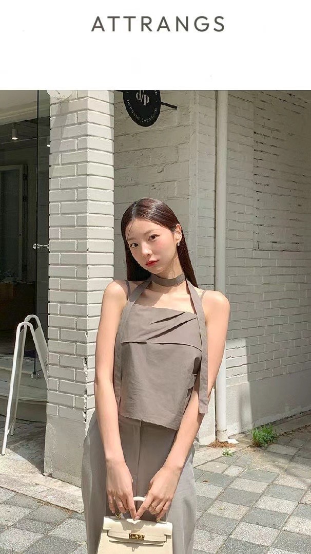 UNSANE直郵韓國代購女裝新款24春夏職業熱賣時尚吊帶背心UNSANE吊帶/背心