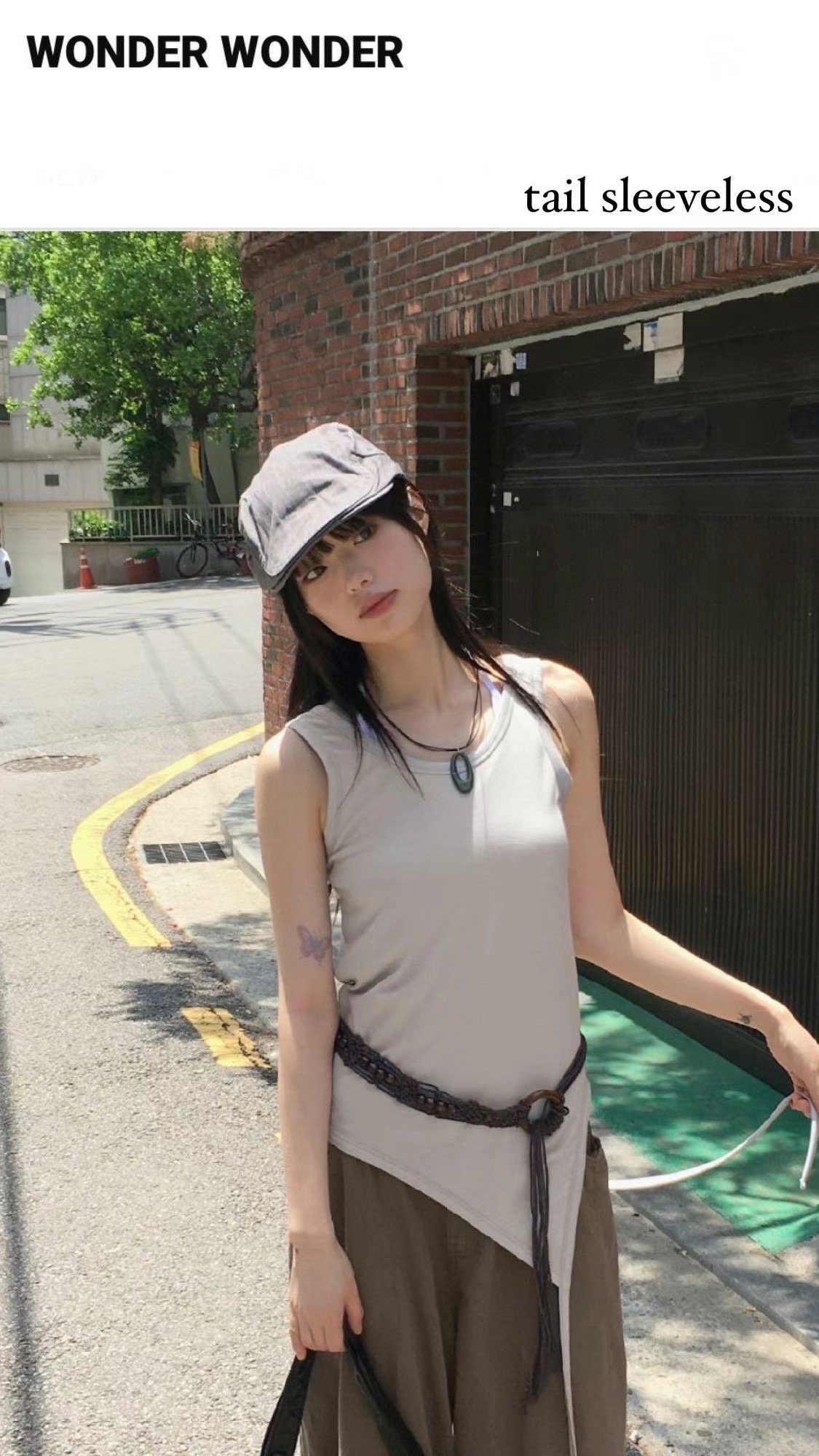 UNSANE韓國直郵東大門實拍女裝新款24春夏推薦熱賣吊帶背心UNSANE吊帶/背心