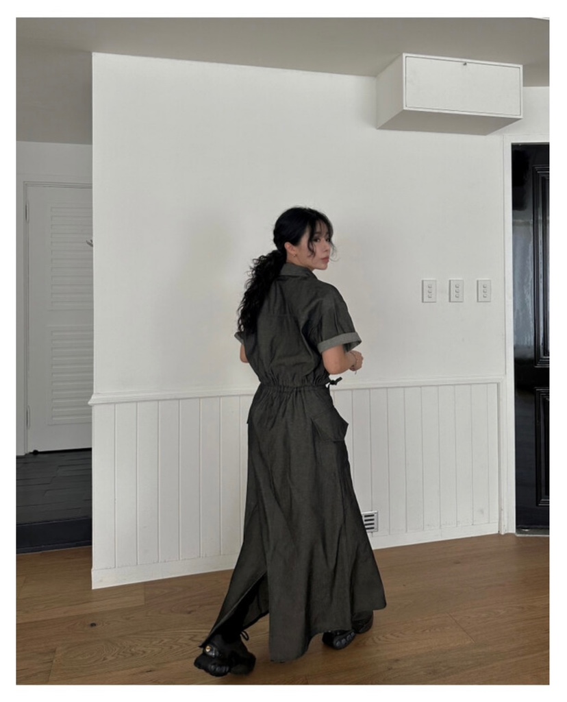 BONHEUR直郵韓國代購女裝新款人氣熱賣襯衫蕾絲衫牛仔布短款CHARMING襯衫/蕾絲衫