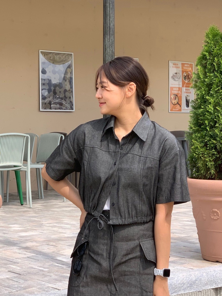 BONHEUR直郵韓國代購女裝新品人氣24春夏熱賣職業長裙口袋CHARMING長裙