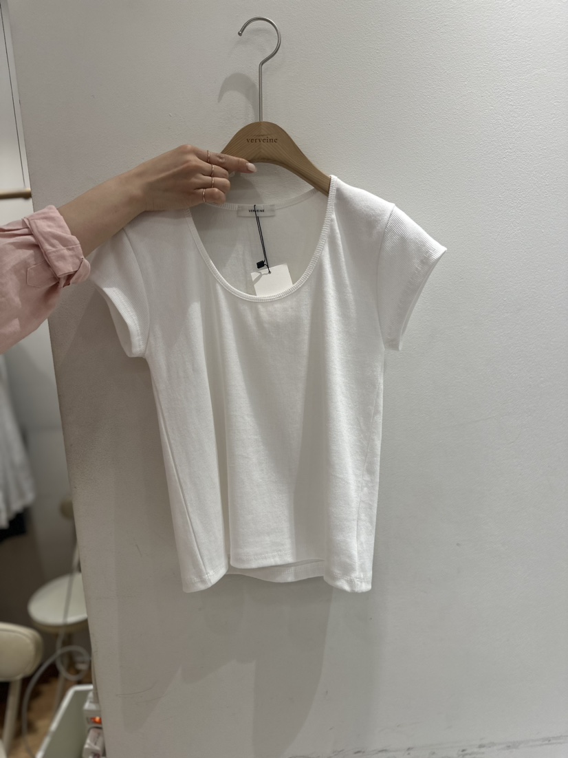VERVEINE直郵韓國代購女裝新品真品熱賣人氣時尚休閑T恤羅紋VERVEINET恤