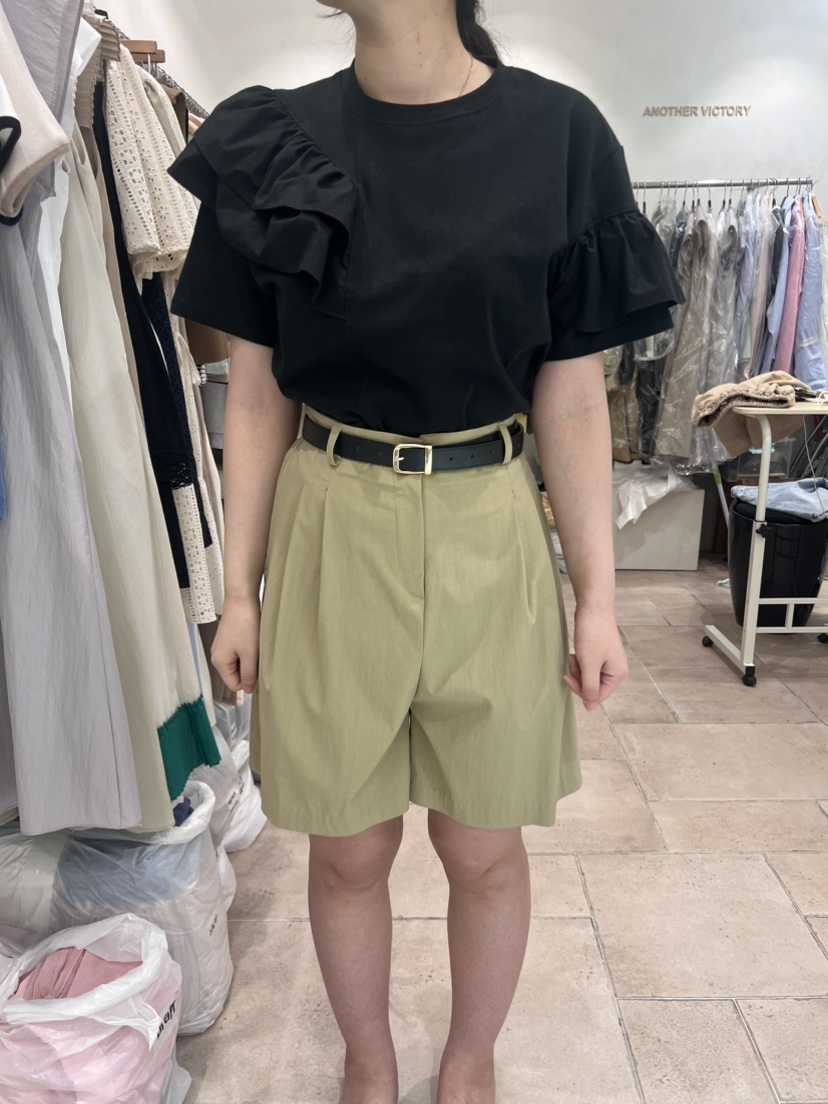 ANOTHER VICTORY韓國直郵東大門代購女裝新款職業T恤荷葉邊PRIVIET恤圖色2