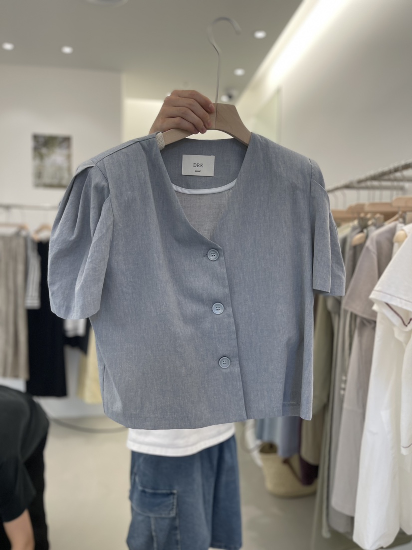 NEU ADULT直郵韓國代購女裝新品職業休閑推薦時尚襯衫蕾絲衫RIVER RAIN襯衫/蕾絲衫圖色2