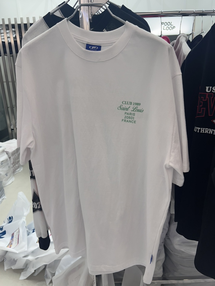 POOL LOOP直郵韓國代購女裝新品推薦職業熱賣24春夏休閑T恤POOL LOOPT恤圖色1