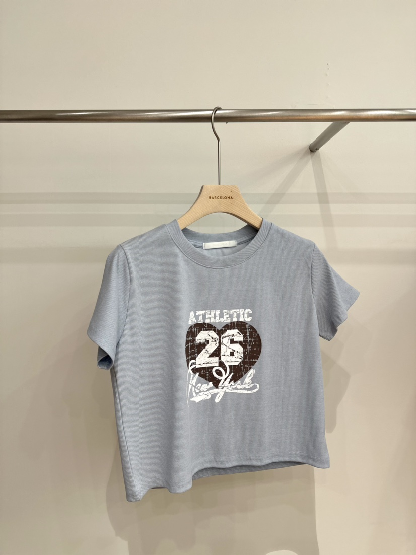 BARCE LONA直郵韓國代購女裝新款推薦人氣真品熱賣T恤復古BARCE LONAT恤圖色3