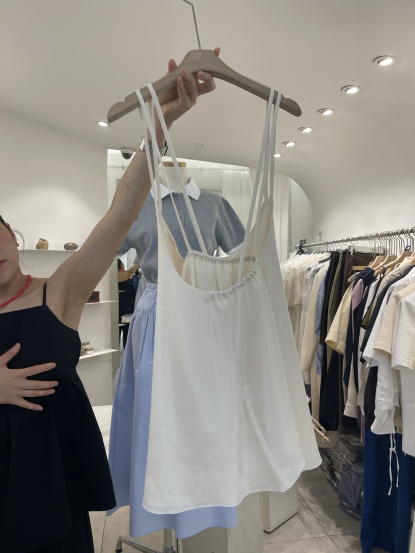 cornerbloom/3rooms韓國直郵女裝新品推薦人氣24春夏吊帶背心THE SUIT BAR吊帶/背心