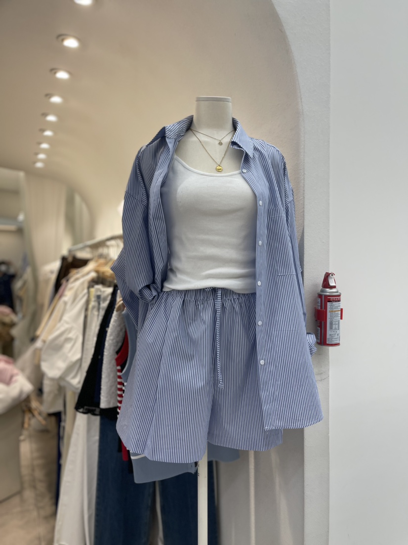 cornerbloom/3rooms韓國直郵女裝新品休閑推薦襯衫蕾絲衫THE SUIT BAR襯衫/蕾絲衫