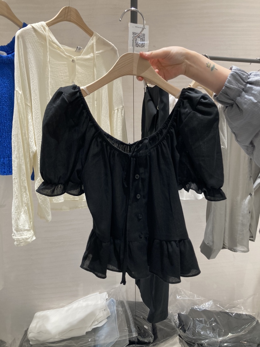 ROUGH韓國直郵女裝新款人氣真品24春夏時尚推薦襯衫蕾絲衫ROUGH襯衫/蕾絲衫圖色2