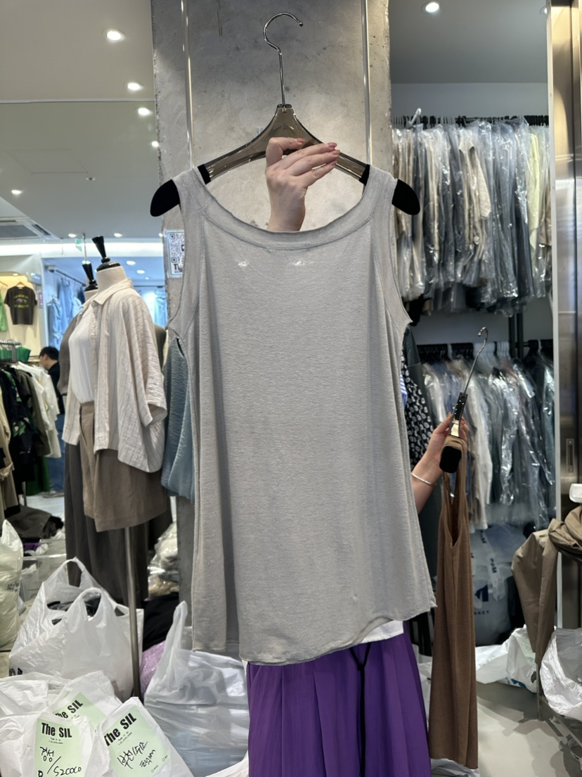 THE SIL韓國直郵女裝新款休閑真品熱賣時尚推薦吊帶背心亞麻THE SIL/1 2ILLY吊帶/背心