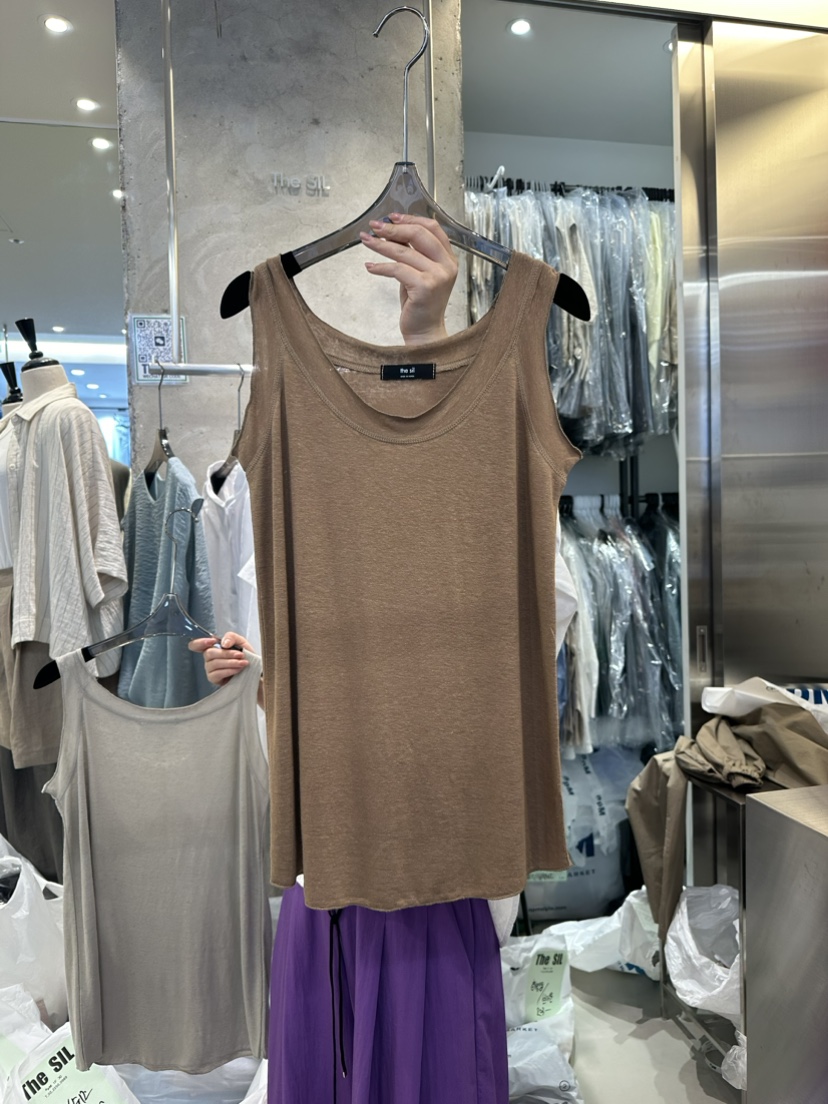 THE SIL韓國直郵女裝新款休閑真品熱賣時尚推薦吊帶背心亞麻THE SIL/1 2ILLY吊帶/背心圖色2