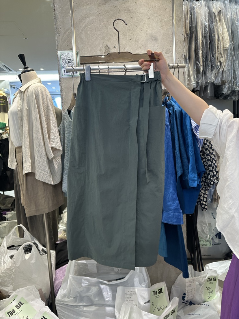 THE SIL韓國直郵東大門實拍女裝新品推薦半身裙中短裙腰帶THE SIL/1 2ILLY半身裙/中短裙圖色1