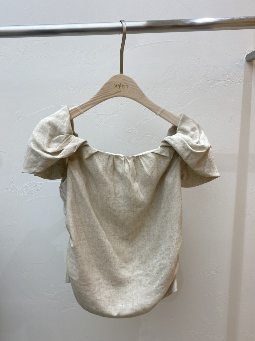 Verbena直郵韓國代購女裝新款24春夏熱賣時尚襯衫蕾絲衫亞麻Verbena襯衫/蕾絲衫