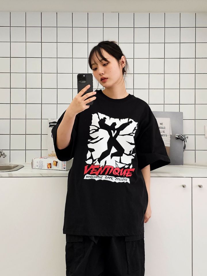 VENTIQUE韓國直郵東大門實拍女裝新款人氣休閑熱賣真品24春夏T恤VENTIQUET恤
