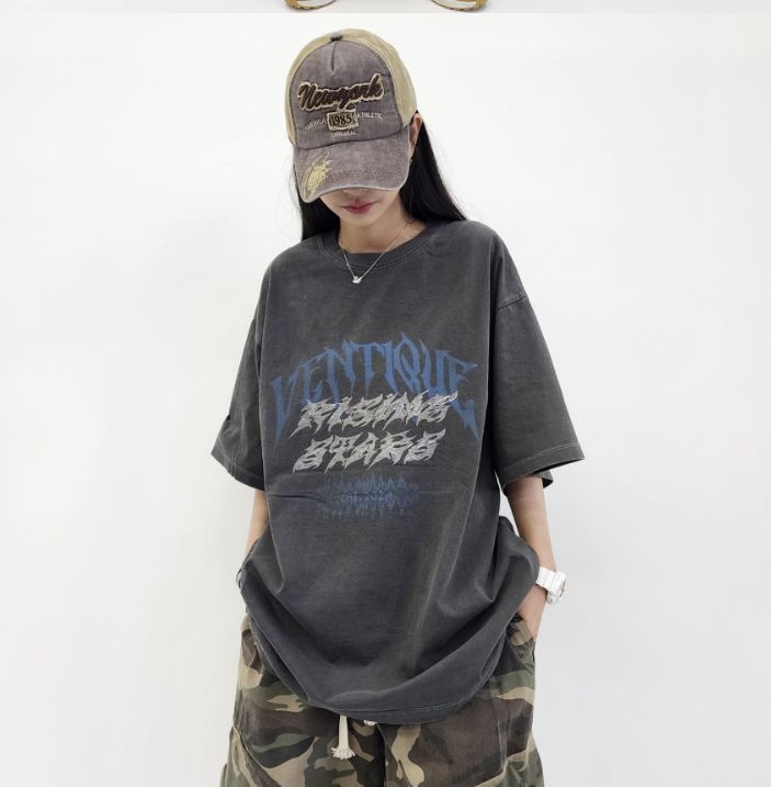VENTIQUE直郵韓國代購女裝新品24春夏時尚休閑熱賣職業T恤VENTIQUET恤圖色2