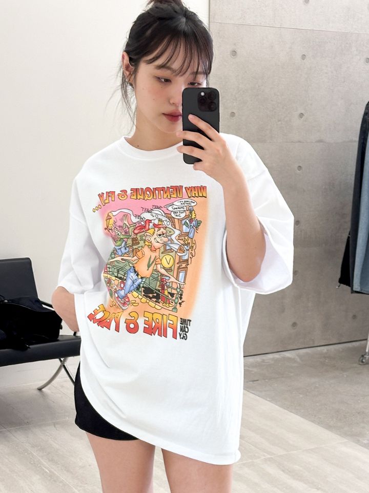 VENTIQUE韓國直郵東大門實拍女裝新款休閑24春夏人氣時尚T恤VENTIQUE-男裝T恤