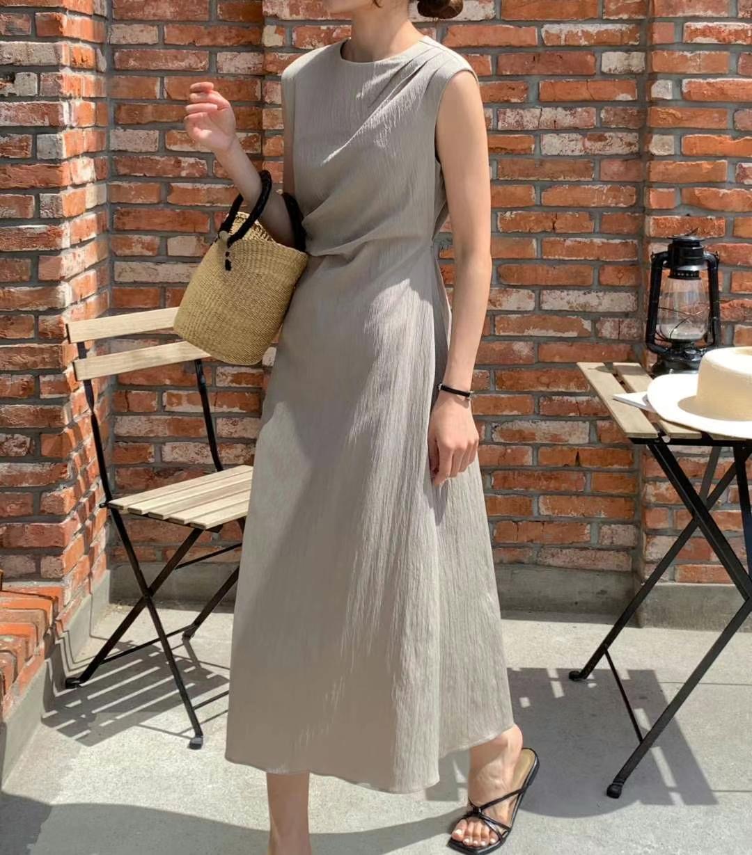 EL ROI韓國直郵女裝新品休閑真品職業時尚熱賣24春夏連衣裙CHOCOLATE-초콜렛-T連衣裙圖色2