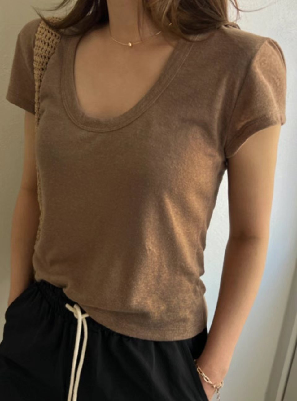 HHOLIC直郵韓國代購女裝新品休閑熱賣時尚職業推薦人氣24春夏T恤HHOLICT恤