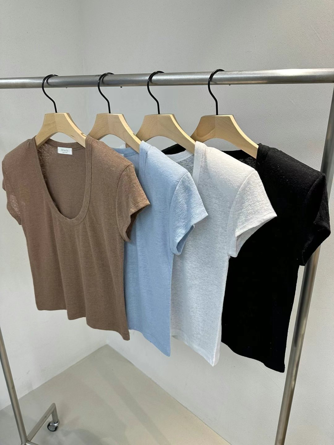HHOLIC直郵韓國代購女裝新品休閑熱賣時尚職業推薦人氣24春夏T恤HHOLICT恤圖色3左三色
