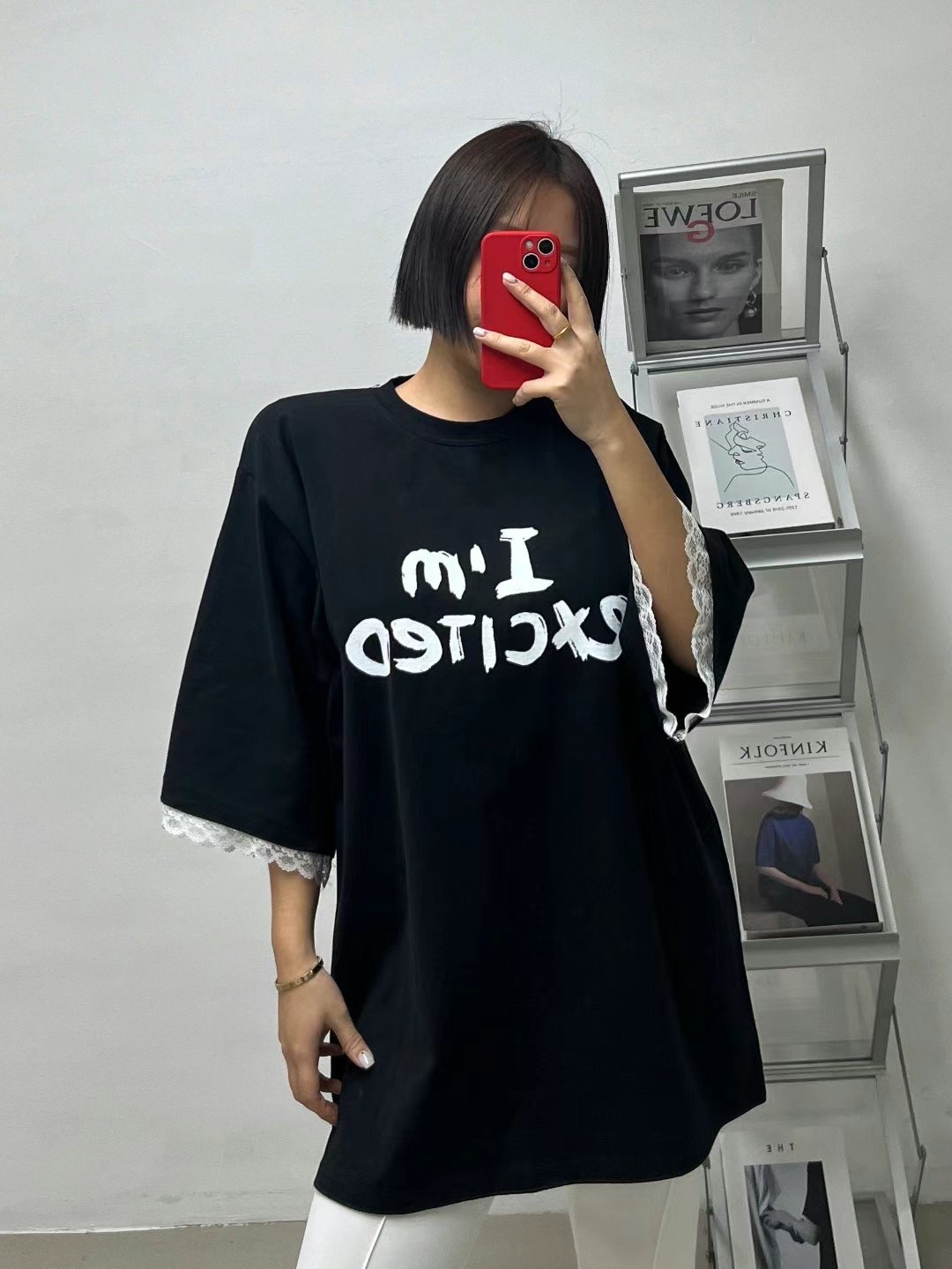 HHOLIC韓國直郵東大門代購女裝新款時尚職業推薦真品熱賣T恤HHOLICT恤