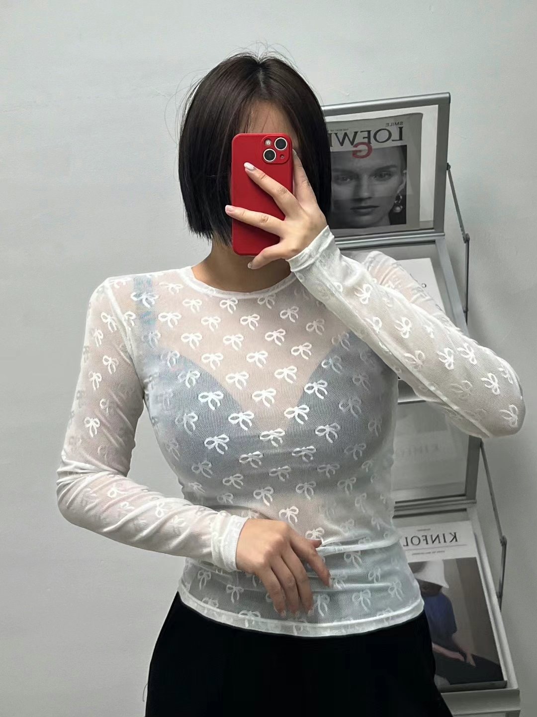 HHOLIC韓國直郵女裝新品時尚人氣休閑真品推薦熱賣襯衫蕾絲衫HHOLIC襯衫/蕾絲衫圖色3
