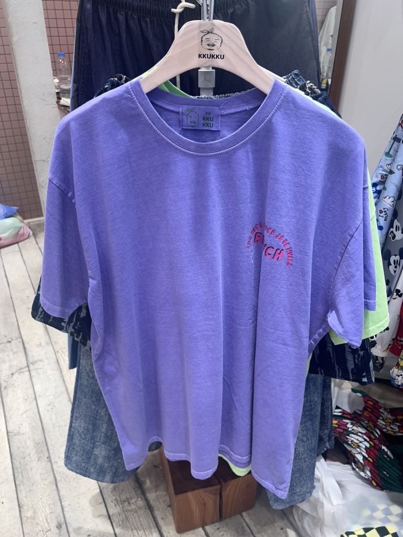 KKUKKU韓國直郵女裝新品熱賣人氣時尚休閑職業推薦真品24春夏T恤KKUKKU-男裝T恤圖色3