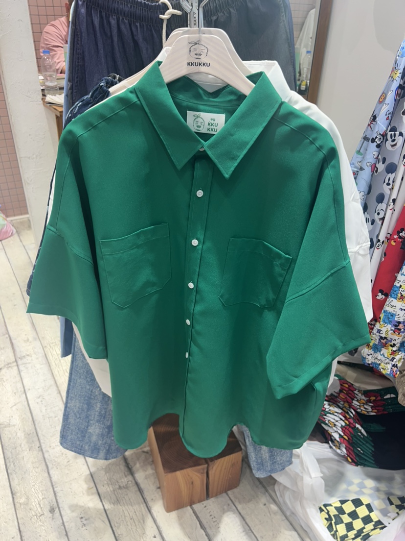 KKUKKU韓國直郵東大門實拍女裝新款24春夏時尚襯衫蕾絲衫KKUKKU-男裝襯衫/蕾絲衫圖色3
