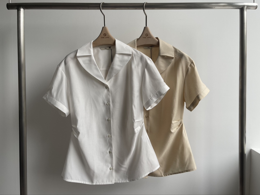 The any韓國直郵東大門實拍女裝新品職業24春夏襯衫蕾絲衫MEMOIRE襯衫/蕾絲衫
