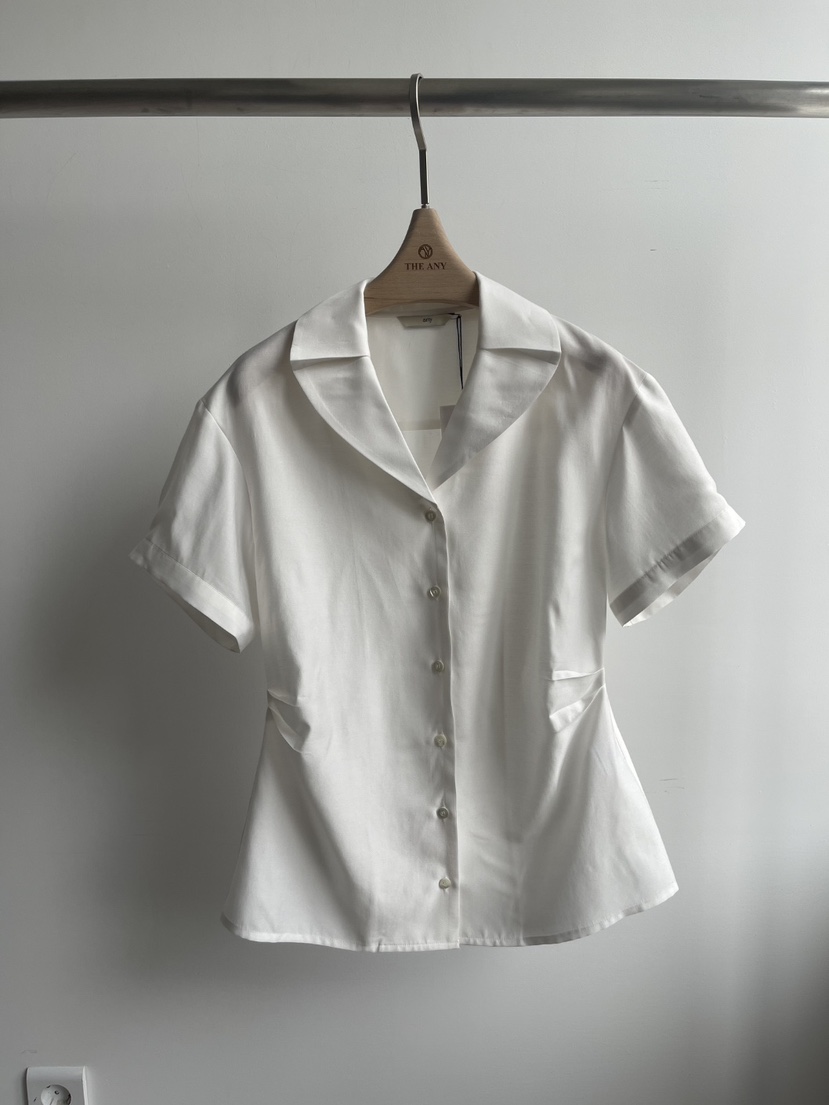 The any韓國直郵東大門實拍女裝新品職業24春夏襯衫蕾絲衫MEMOIRE襯衫/蕾絲衫