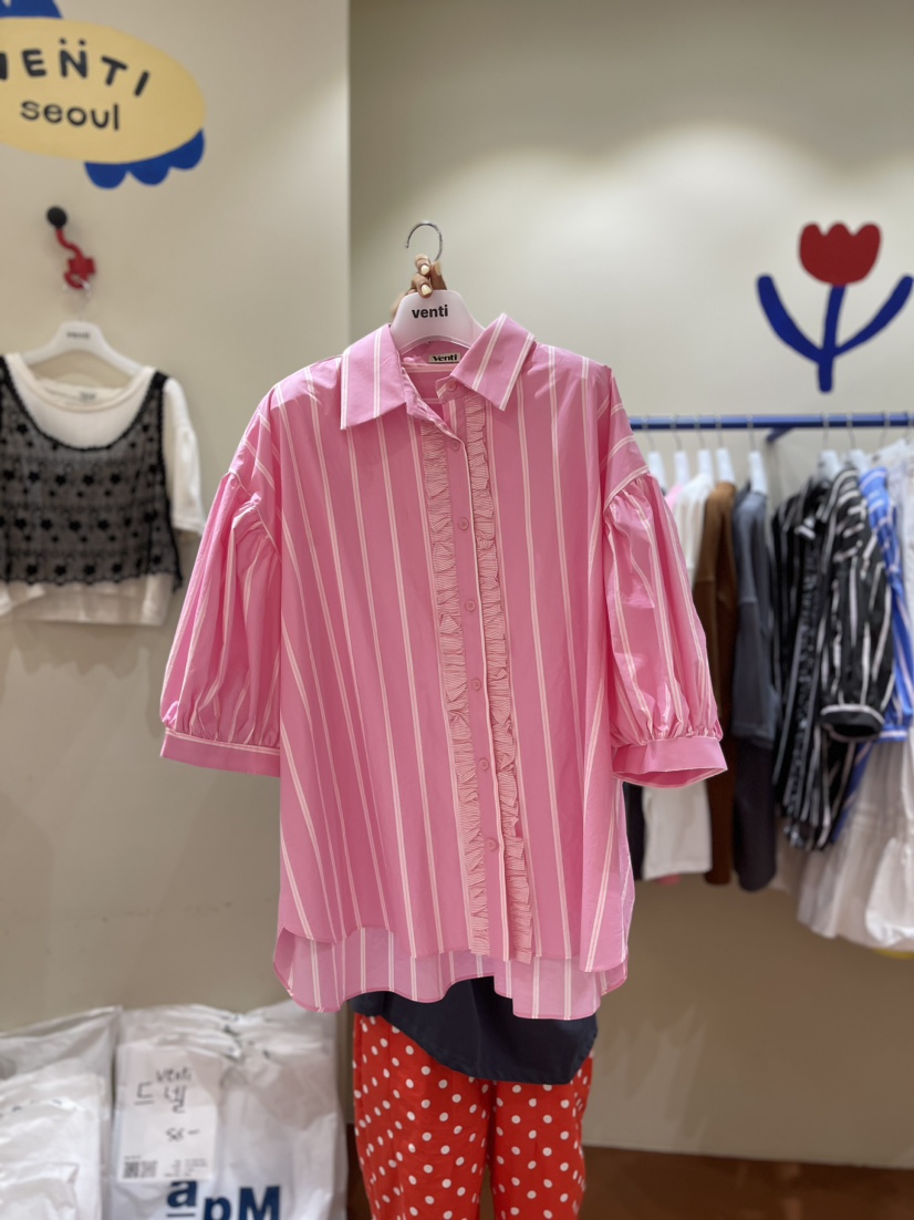 Venti韓國直郵女裝新品人氣真品熱賣職業24春夏襯衫蕾絲衫VENTI襯衫/蕾絲衫